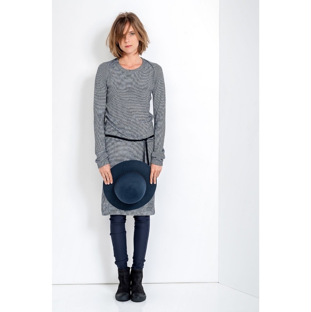 Humanoid Gray Striped Dress Size S